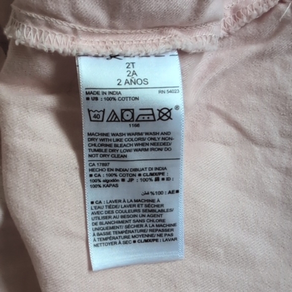 old navy pastel pink cotton twill pintuck a-line dress 2T toddler girls - Picture 5 of 7